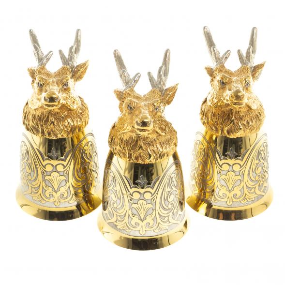 Стопки перевертыши &amp;quot;Олень&amp;quot; 70 мл 3 шт Златоуст 123631