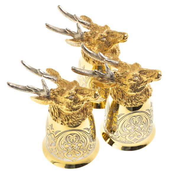 Стопки перевертыши &amp;quot;Олень&amp;quot; 70 мл 3 шт Златоуст 123631