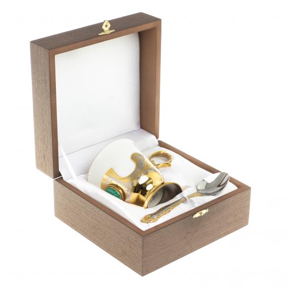 Кофейная чашка &amp;quot;Малахитовая&amp;quot; 200 мл Златоуст 123794