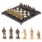 Шахматы бронзовые "Европейские" доска 32х32 см мрамор