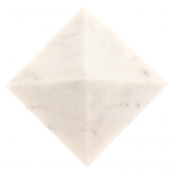 Пирамида 6х6х5 см из белого мрамора 126422