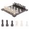 Шахматы с гравировкой "Греческий орнамент" мрамор гранит доска 40х40см