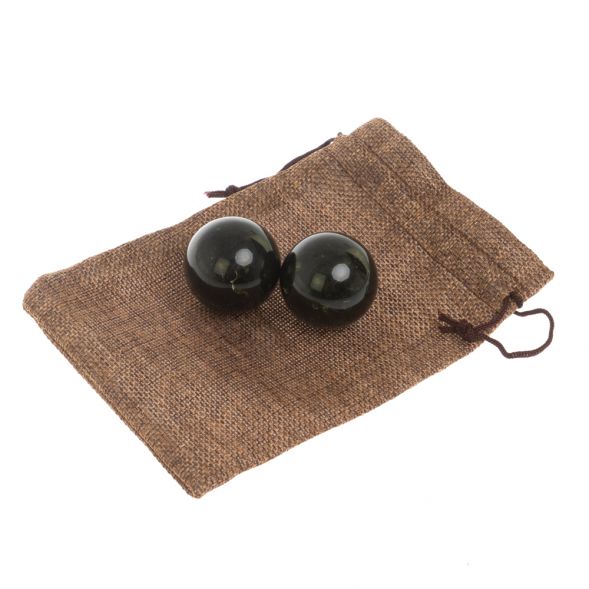 Шары для массажа из черного змеевика 3,5 см 127588