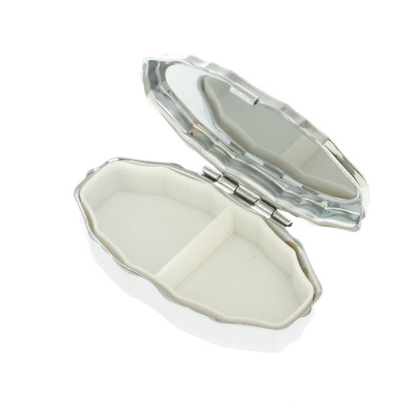 Таблетница эллипс на 2 отделения камень малахит 6х3,5х2 см 128134