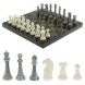 Шахматы &amp;quot;Стаунтон&amp;quot; из мрамолита доска 40х40 см змеевик 129352