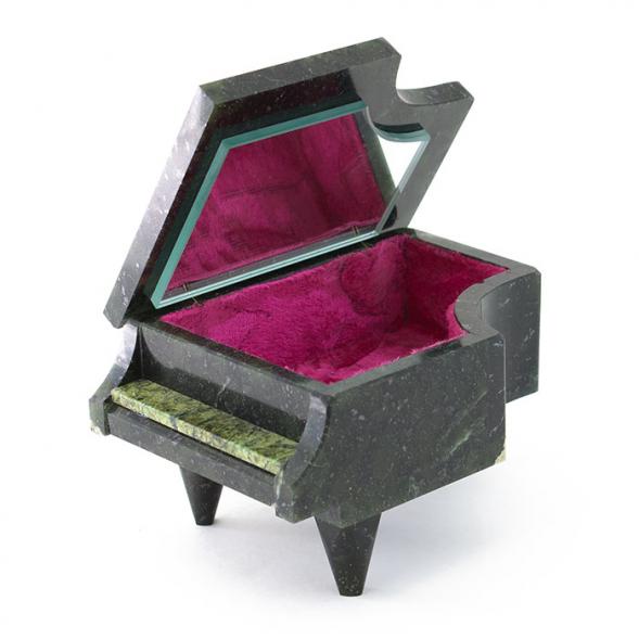 Шкатулка &amp;quot;Рояль&amp;quot; змеевик 14х10х8 см 112145