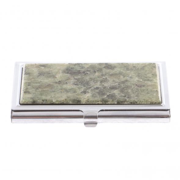 Карманная визитница из камня желтый апатит 124618