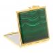 Зеркало квадратное карманное из малахита цвет золото 125523