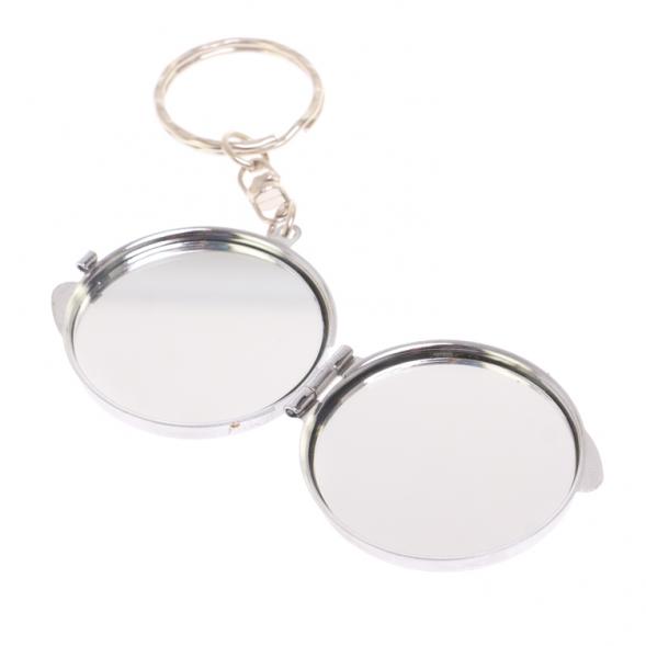 Складное зеркало брелок чароит круглое 126654