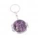 Складное зеркало брелок чароит круглое 126654