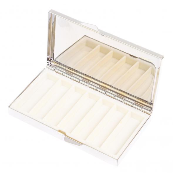 Таблетница на 7 отделений камень афганский лазурит цвет серебро 126726