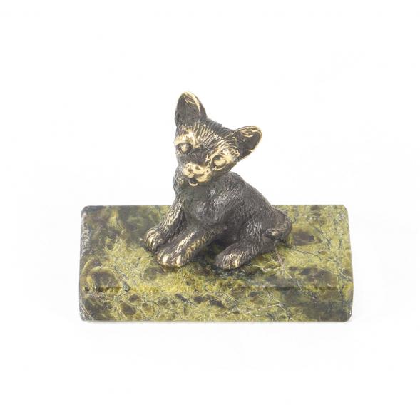 Статуэтка из бронзы и змеевика &amp;quot;Собачка малая №10&amp;quot; 118760