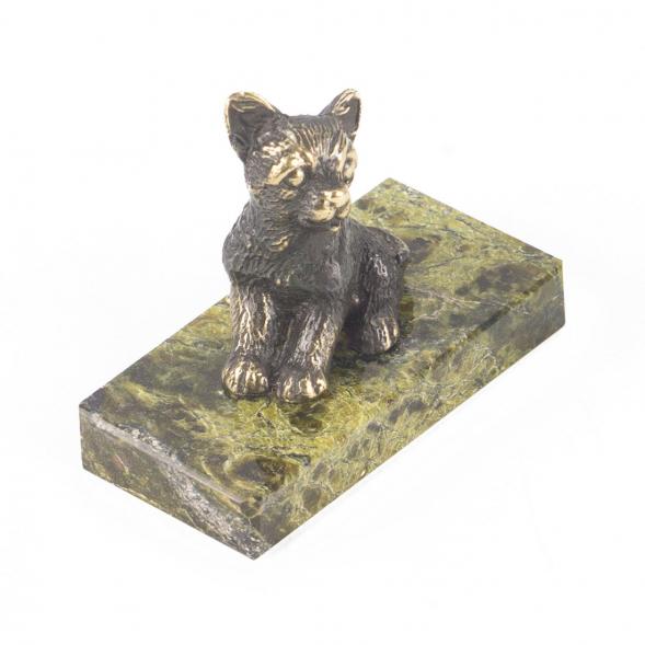 Статуэтка из бронзы и змеевика &amp;quot;Собачка малая №10&amp;quot; 118760