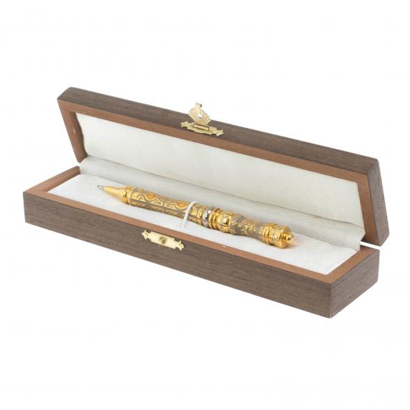 Ручка &amp;quot;Царская&amp;quot; с фианитами мужская Златоуст 127907