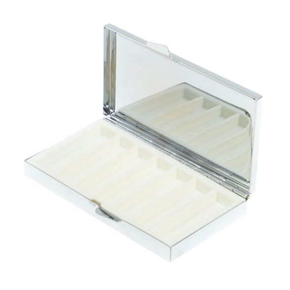 Таблетница на 7 отделений камень нефрит цвет серебро 127979