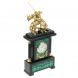 Часы из малахита &amp;quot;Георгий Победоносец&amp;quot; бронза 128598