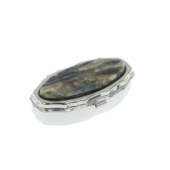 Таблетница эллипс на 2 отделения камень кианит 129624