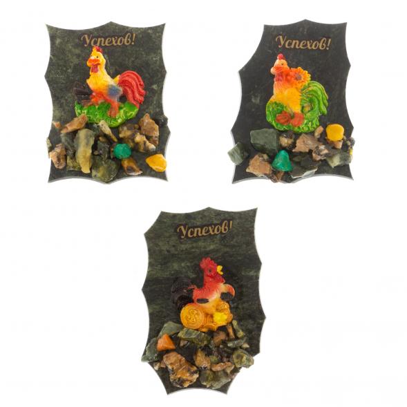 Магнит &amp;quot;Успехов&amp;quot; в ассортименте камень змеевик 129818