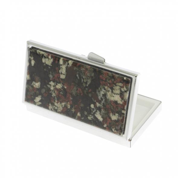 Таблетница на 3 отделения камень эвдиалит цвет серебро 129892