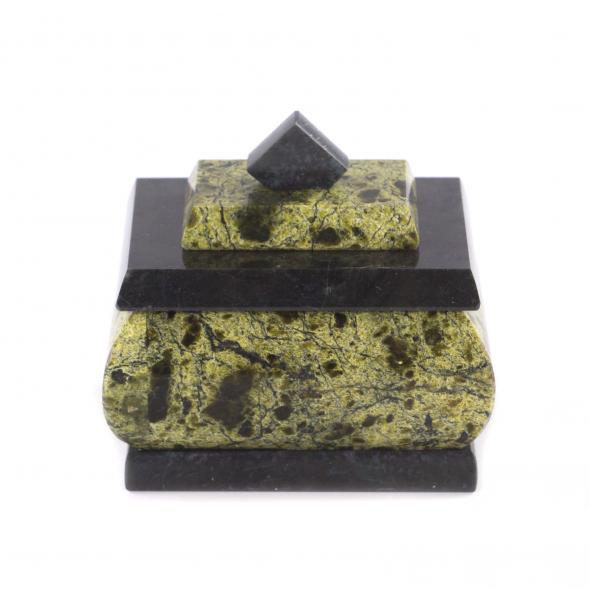 Шкатулка для украшений змеевик 7х5,5х7 см 112075