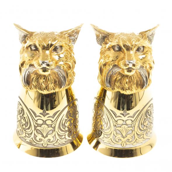 Стопки перевертыши &amp;quot;Рысь&amp;quot; 70 мл 2 шт Златоуст 123633