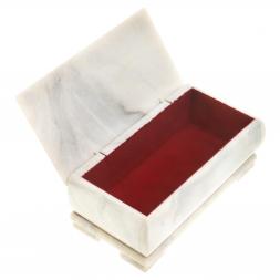 Шкатулка для денег "Купюра" белый мрамор