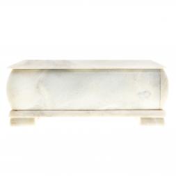 Шкатулка для денег "Купюра" белый мрамор