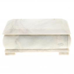 Шкатулка для денег "Купюра" белый мрамор