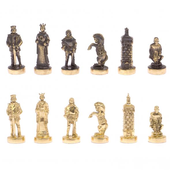 Шахматы бронзовые &amp;quot;Европейские&amp;quot; доска 32х32 см лемезит 125596