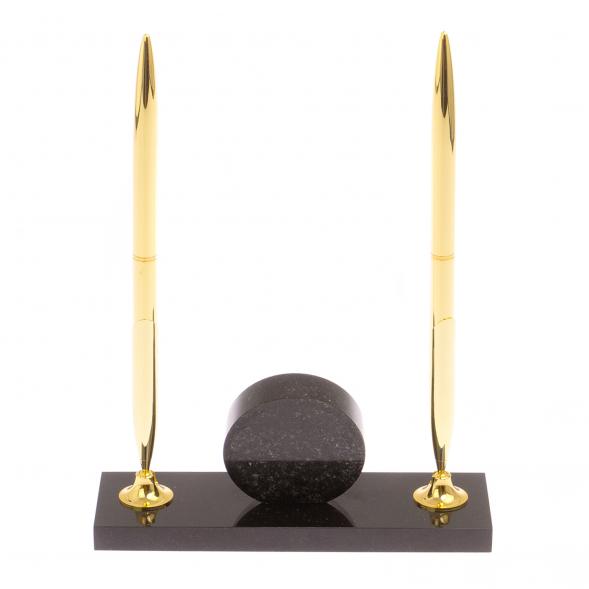 Часы настольные с двумя ручками камень яшма 125674