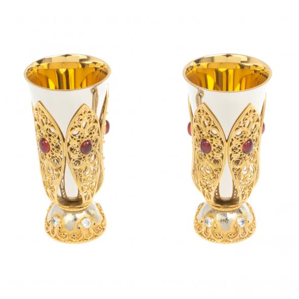 Водочный набор &amp;quot;Царский&amp;quot; 2 рюмки на подносе 80 мл Златоуст 127035