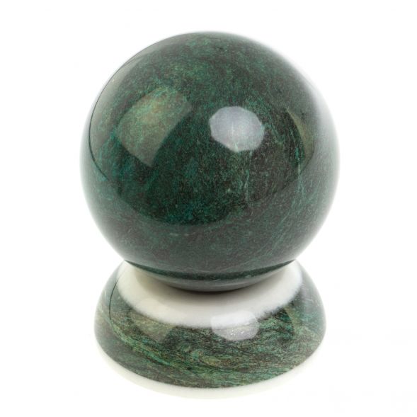 Шар &amp;quot;Антистресс&amp;quot; из змеевика и белого мрамора 9,5 см 127275
