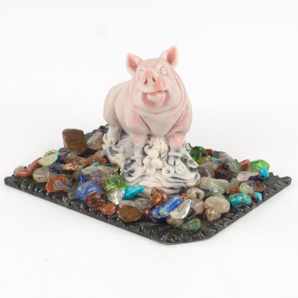 Сувенир &amp;quot;Свин&amp;quot; из мрамолита 119349
