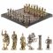 Шахматы эксклюзивные "Римские воины" доска 44х44 см камень лемезит