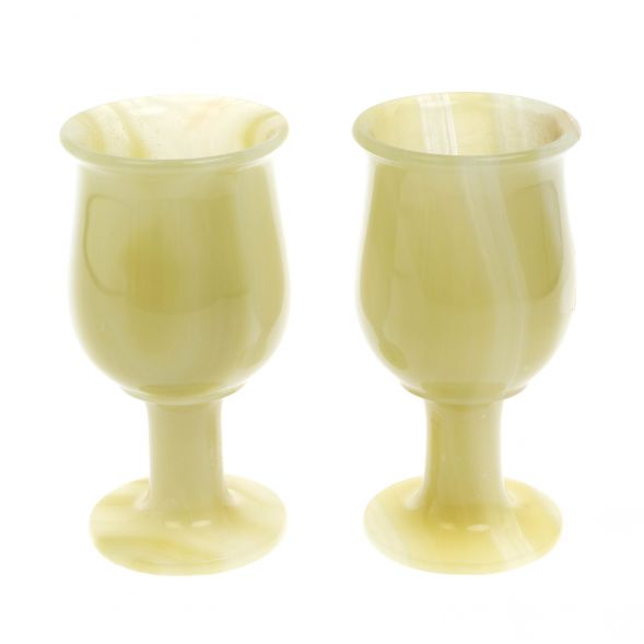 Набор фужеров 2 шт из оникса в футляре 7,5х14,5 см (3х8) 129201