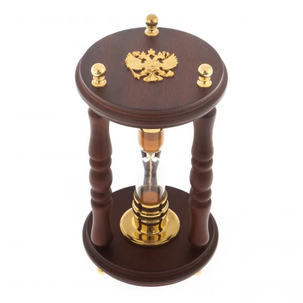 Декоративные песочные часы &amp;quot;Герб России&amp;quot; на 1 минуту в подарок врачу 